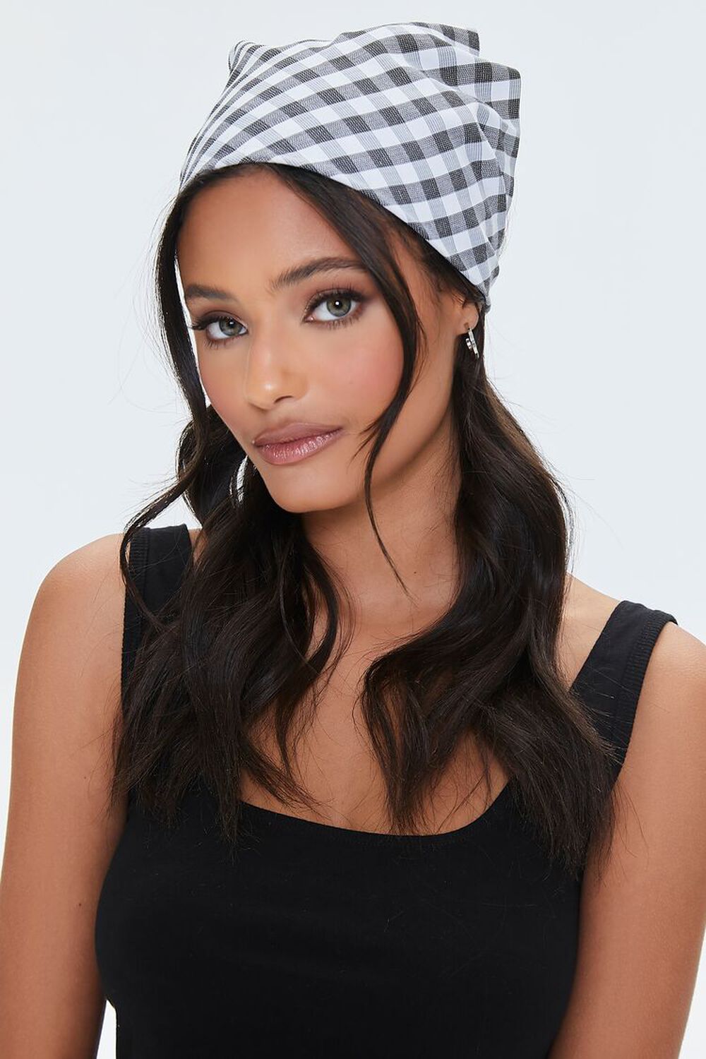Gingham Headwrap Scarf, image 3