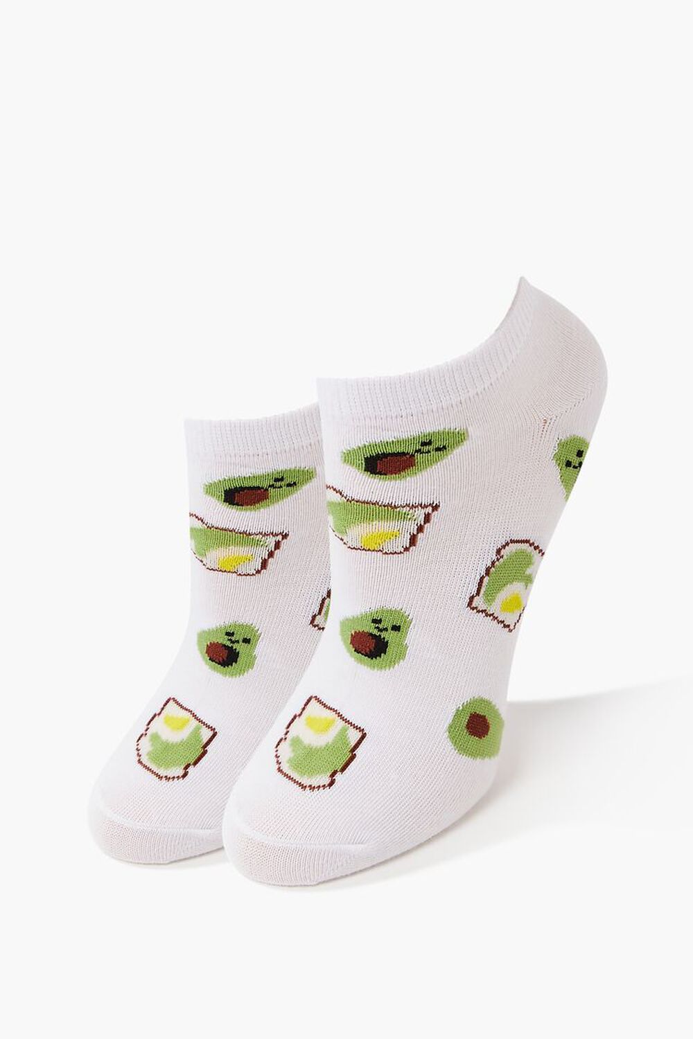WHITE/MULTI Avocado Ankle Socks, image 1