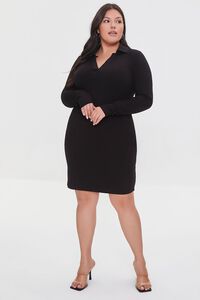 BLACK Plus Size Bodycon Mini Dress, image 4