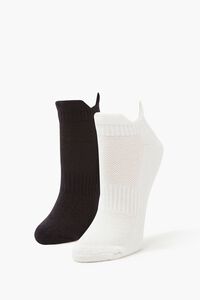 BLACK/WHITE Notched Ankle Sock Set - 3 pack, image 1
