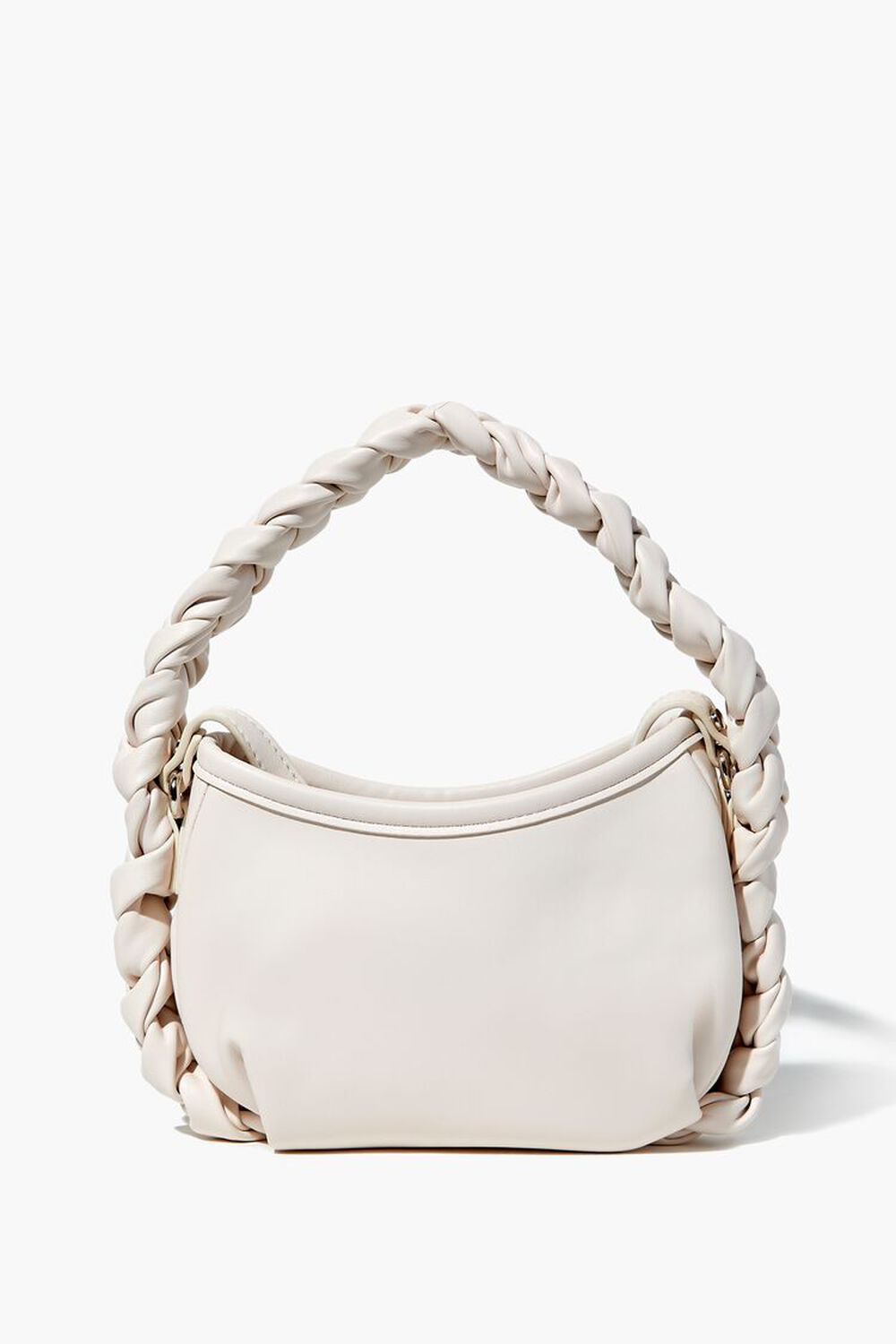 White Purse Crossbody Bag With Braided Strap Cute Ivory 