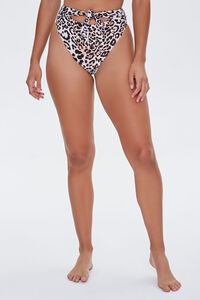 Leopard Print Self-Tie Bikini Bottoms, image 5