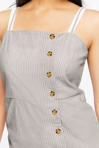 KHAKI Pinstriped Mini Cami Dress, image 5