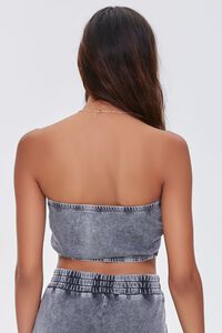 CHARCOAL Oil Wash Cropped Tube Top, image 4