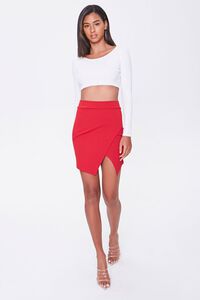 RED Tulip-Hem Mini Skirt, image 4