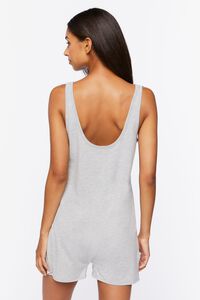 HEATHER GREY French Terry Lounge Romper, image 3