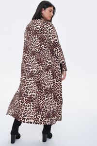 Plus Size Leopard Duster Cardigan, image 3