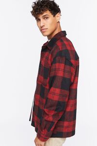 RED/BLACK Plaid Button-Up Shirt, image 2