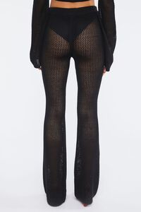BLACK Crochet Swim Cover-Up Flare Pants, image 4