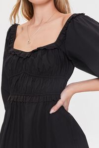 BLACK Smocked Mini Dress, image 5