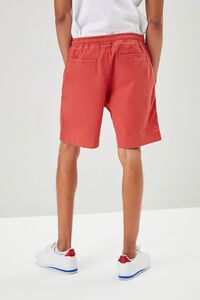 RED Cotton-Blend Drawstring Shorts, image 4