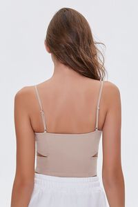 TAUPE Cutout Cropped Cami, image 3
