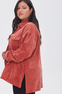 RUST Plus Size Textured High-Low Jacket, image 2