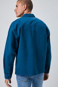 DARK BLUE Drop-Sleeve Button Jacket, image 3