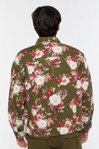PINK/MULTI Floral Print Trucker Jacket, image 4