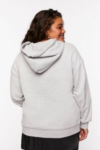 GREY/MULTI Plus Size Faux Pearl Amour Hoodie, image 3