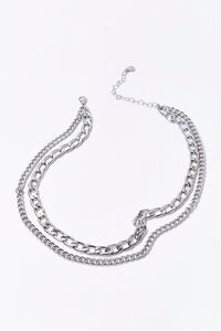 SILVER Sustainable Layered Chain Necklace, image 2