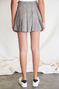 BLACK/MULTI Pleated Plaid Mini Skirt, image 4