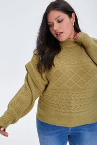 CITRON Plus Size Layered Mock Neck Sweater, image 1