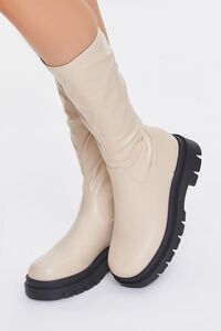 CREAM Faux Leather Calf-High Boots, image 5