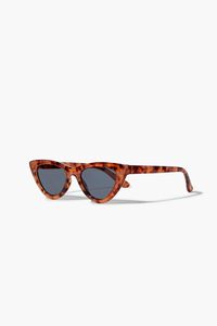 BROWN/BLACK Tinted Cat-Eye Sunglasses, image 2