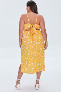 YELLOW/MULTI Plus Size Daisy Floral Cami Dress, image 3