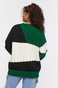 Cable Knit Colorblock Sweater, image 3