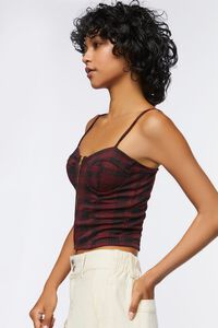 Plaid Zip-Up Cropped Bustier, image 2
