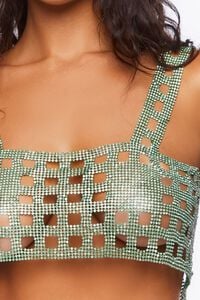 GREEN Open-Back Chainmail Crop Top, image 3