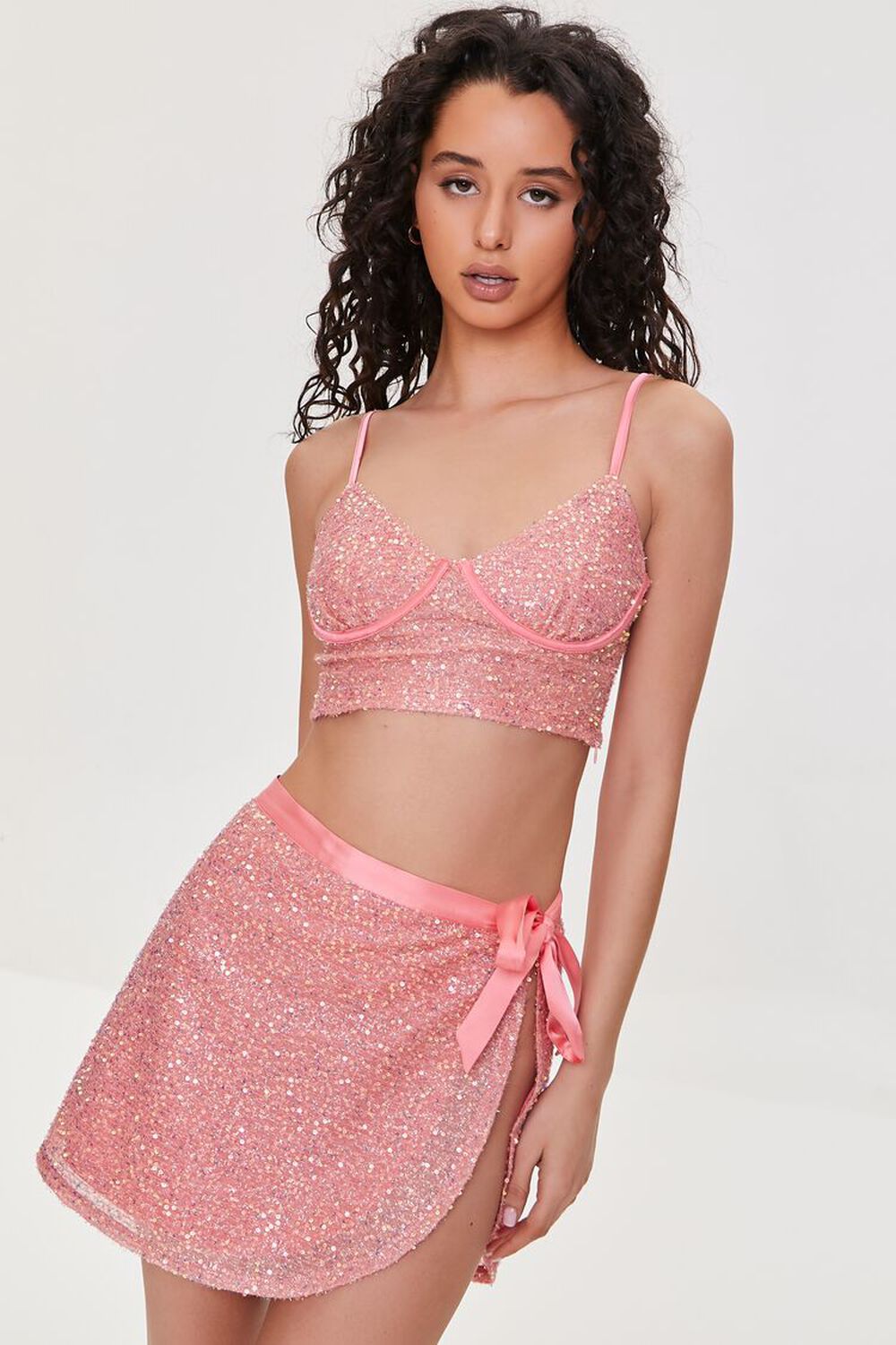 PINK ICING Sequin Mini Skirt, image 1