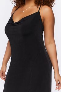 BLACK Plus Size Cowl Neck Midi Dress, image 5