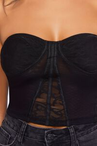 BLACK Lace Bustier Tube Top, image 5