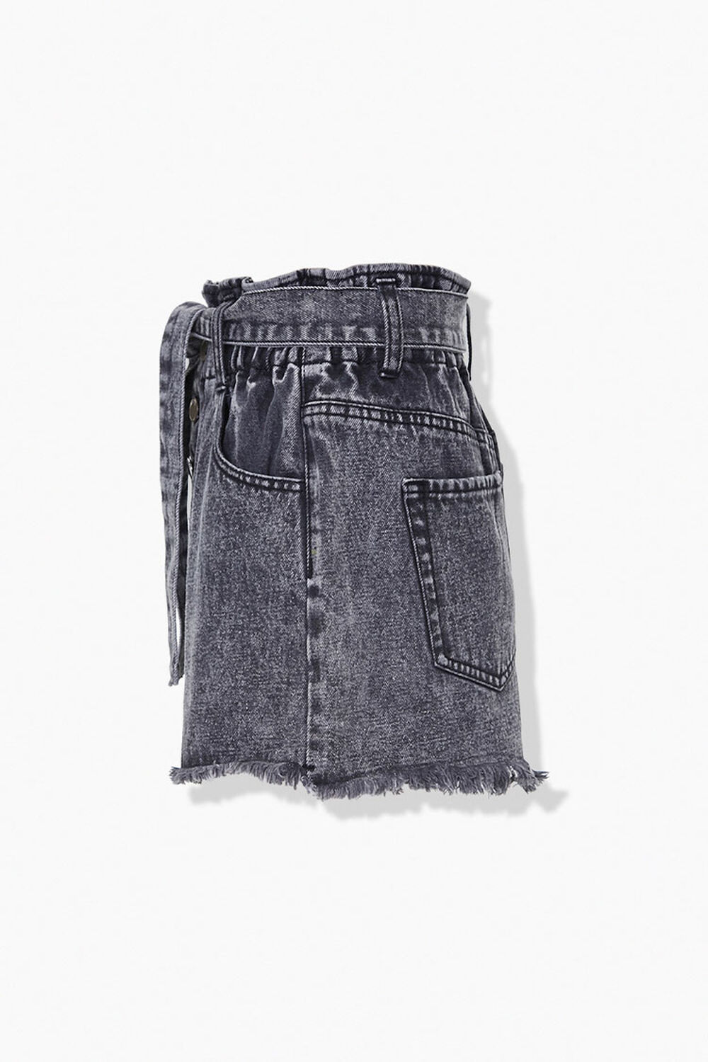 BLACK Paperbag Denim Shorts, image 2