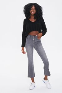 GREY High-Rise Flare Ankle Jeans, image 1