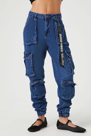 High-rise Cargo Jeans