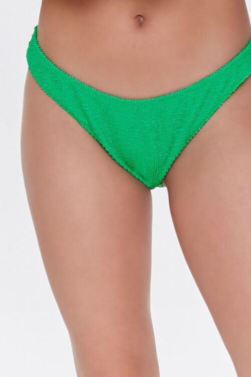 GREEN Textured Cheeky Bikini Bottoms, image 2