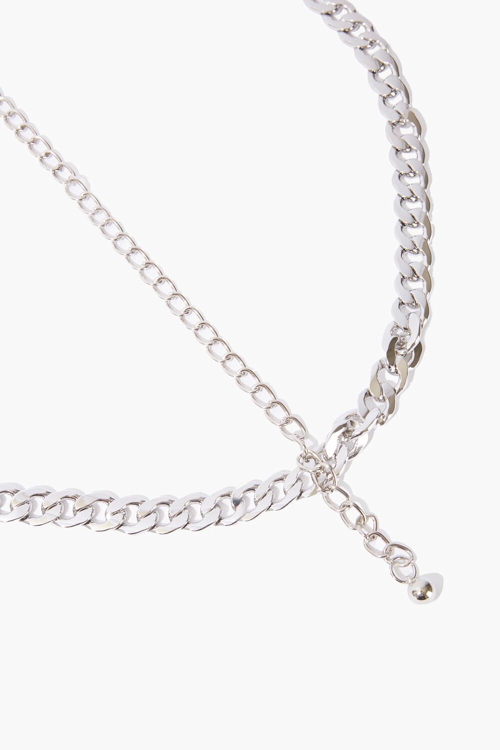 SILVER Curb Chain Waist Belt, image 1