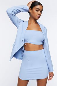 LIGHT BLUE Blazer Cami & Mini Skirt Set, image 5
