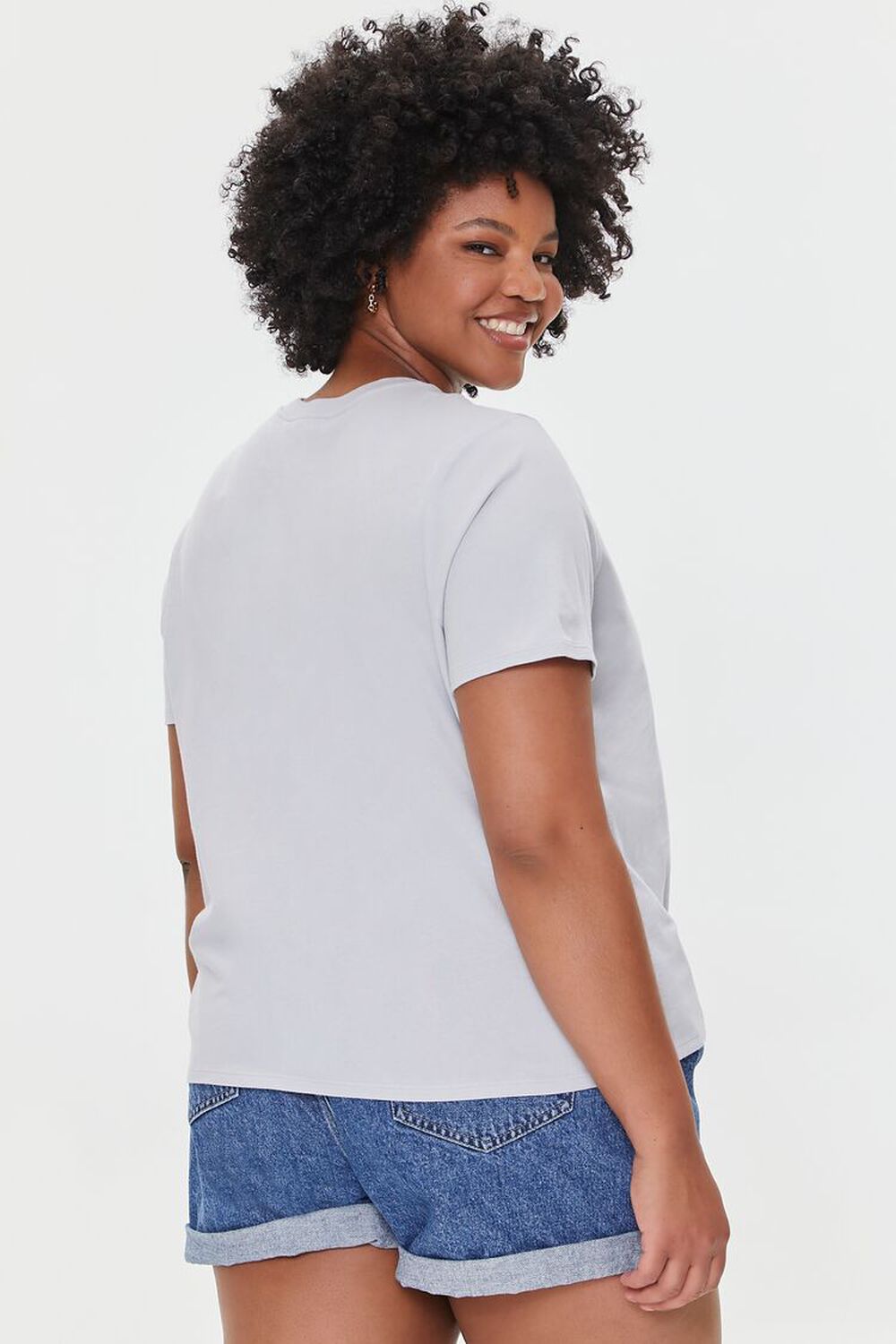 CHARCOAL/MULTI Plus Size Organically Grown Cotton Graphic Tee, image 3