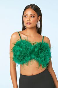 EMERALD Feather Cropped Cami, image 7