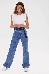 MEDIUM DENIM High-Rise Straight Jeans, image 5