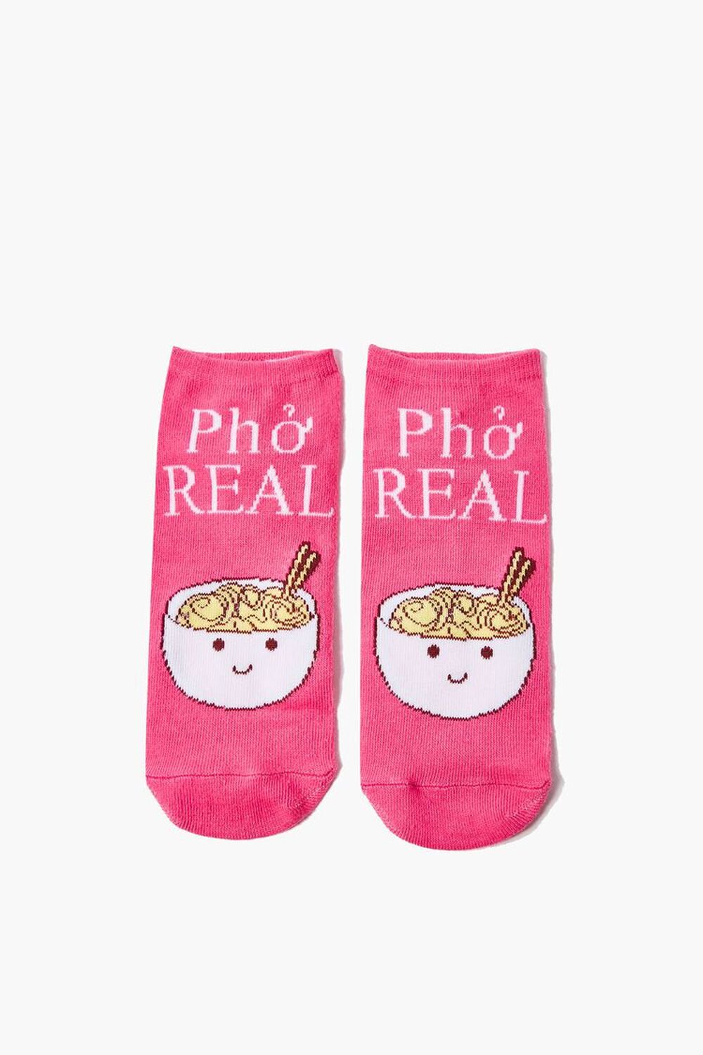 PINK/MULTI Pho Real Graphic Ankle Socks, image 1