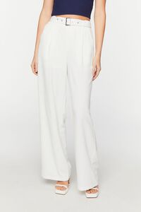 Belted High-Rise Wide-Leg Trousers, image 2