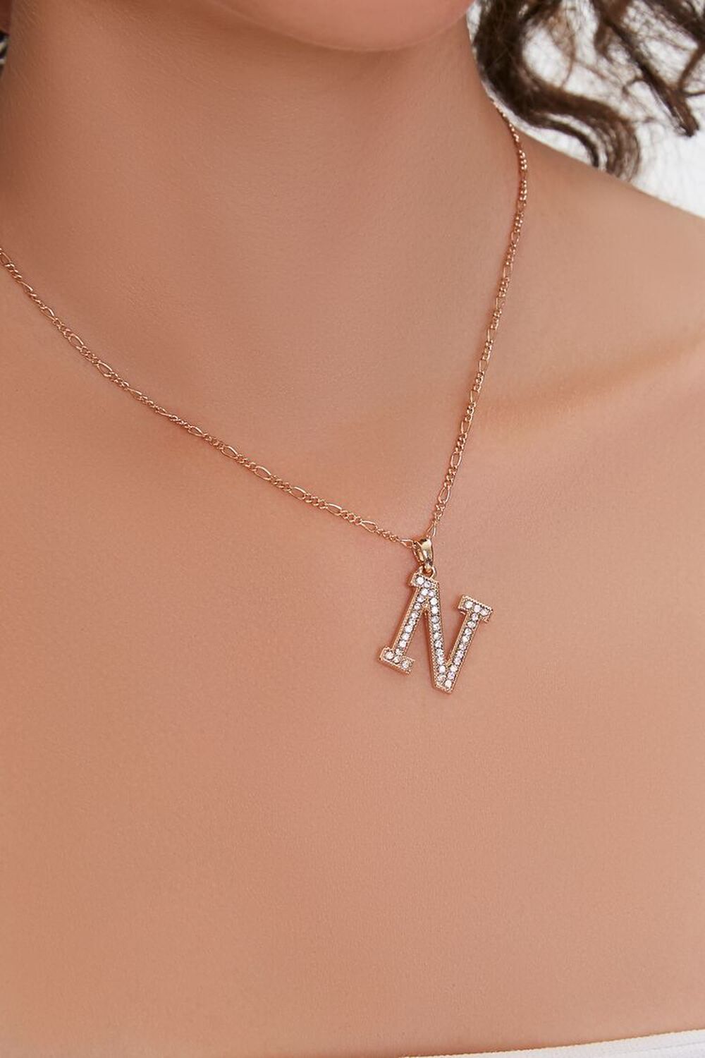 GOLD/N Initial Pendant Necklace, image 1