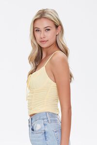 LIGHT YELLOW Ruched Cropped Cami, image 2