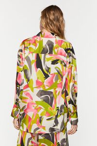 GREEN APPLE/MULTI Abstract Floral Oversized Shirt, image 3