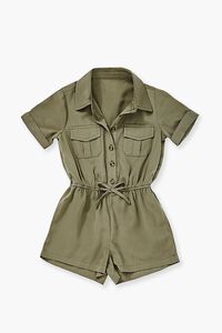 Buttoned Collared Romper, image 1