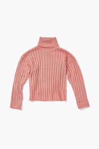 MAUVE Girls Ribbed Turtleneck Sweater (Kids), image 1