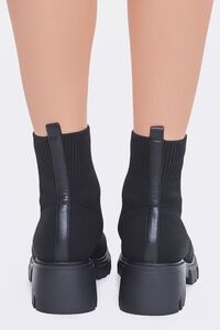 BLACK/BLACK Lug-Sole Sock Booties, image 3