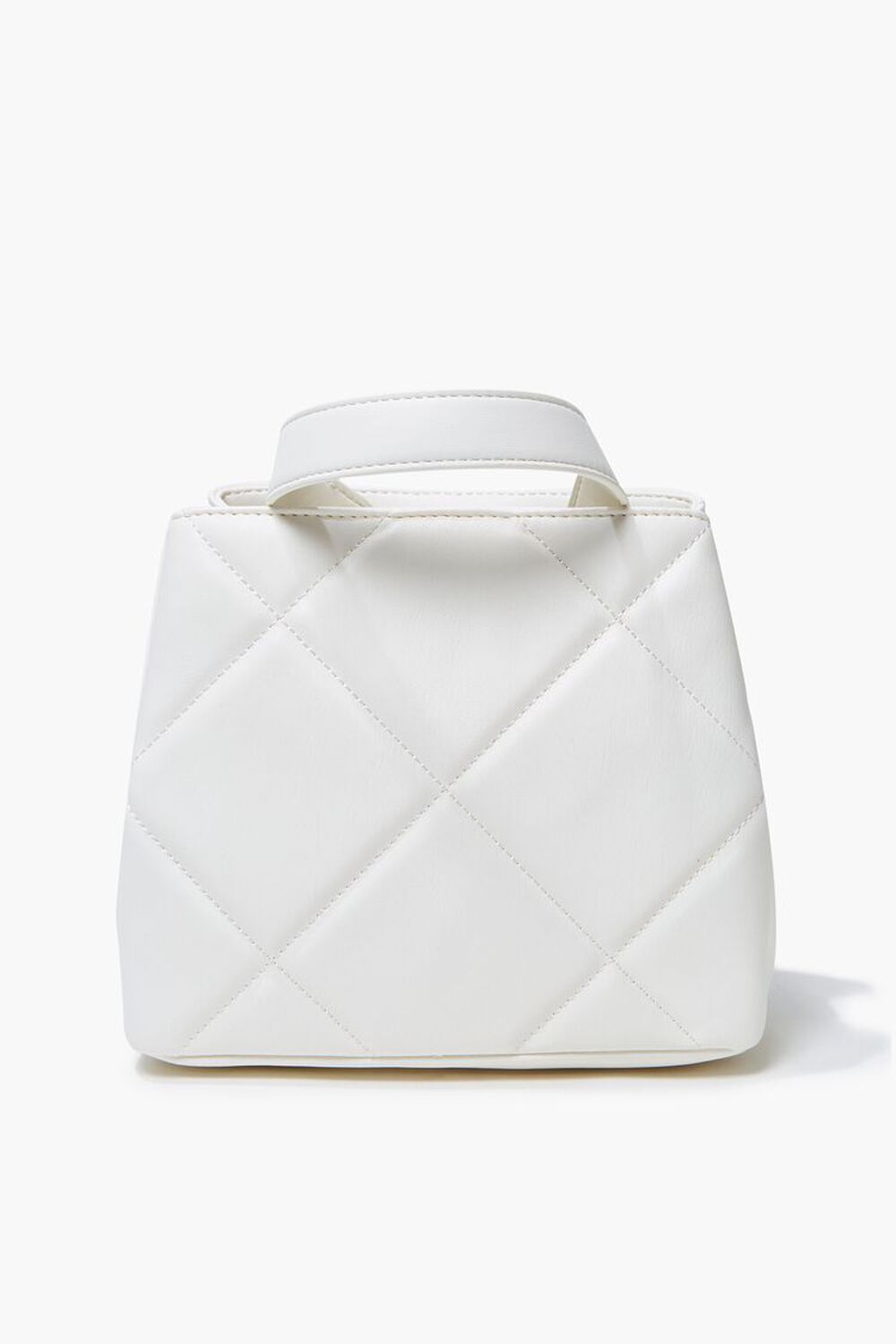 WHITE Studded Quilted Satchel, image 3